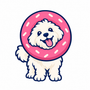Donut dog logo